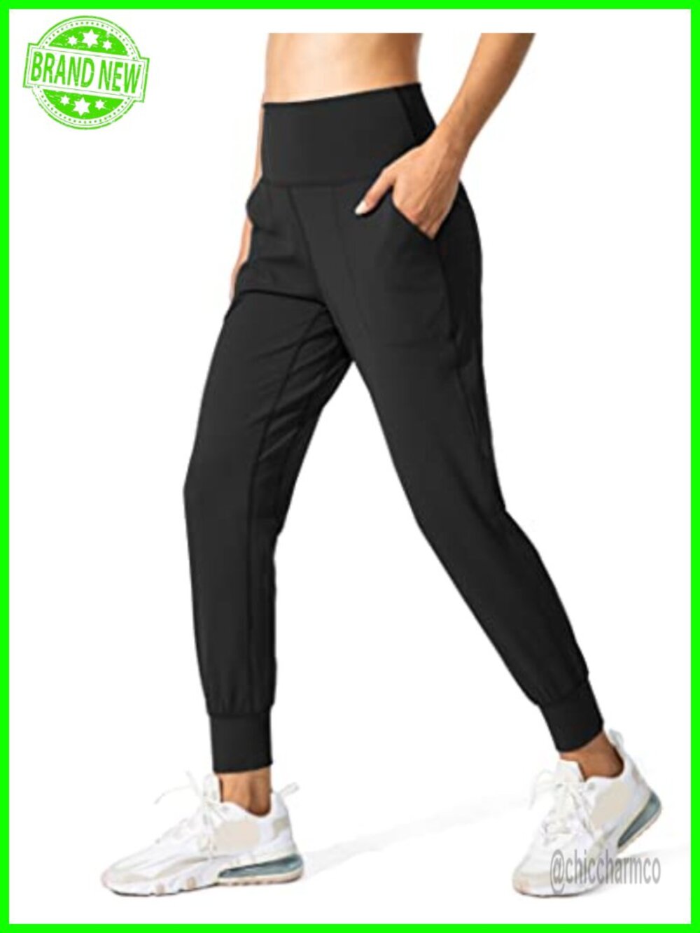 High Waisted Joggers with Pockets Loose Leggings Yoga Workout Lounge